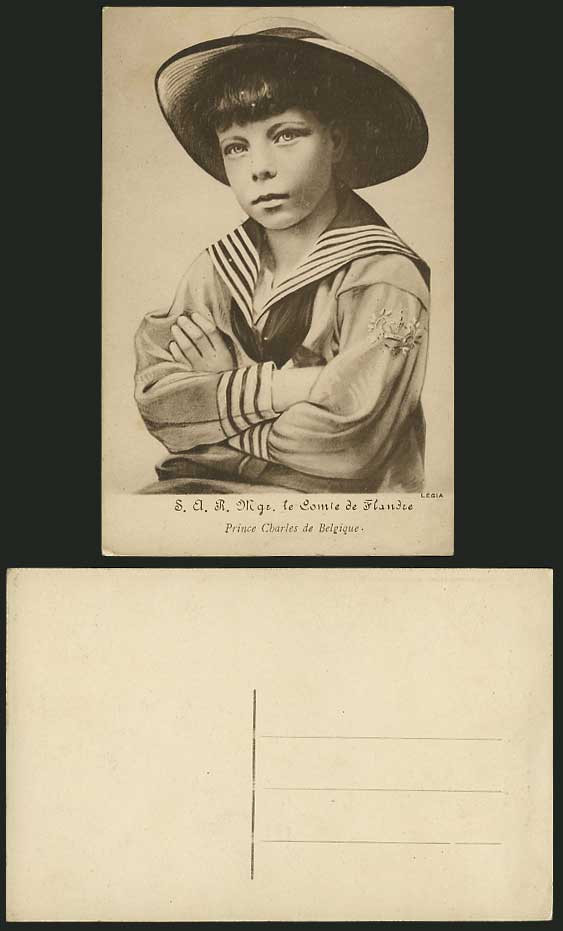 Belgium - PRINCE CHARLES Old Postcard Count of Flanders