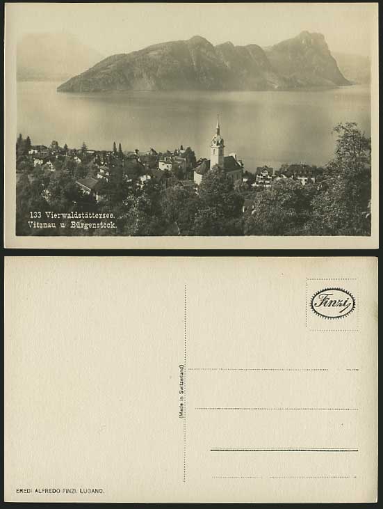 Vierwaldstattersee VITZNAU u. Buergenstock Old Postcard