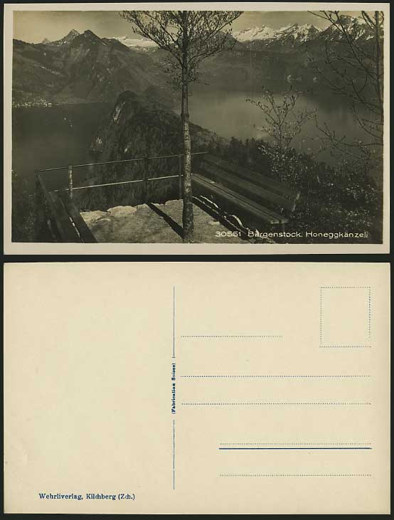 Swiss BURGENSTOCK HONEGGKANZELI Old Real Photo Postcard