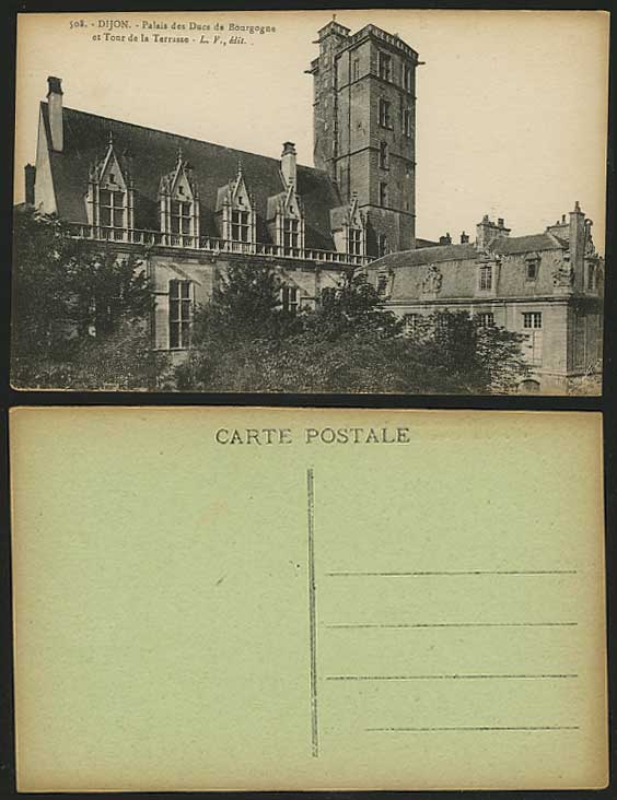 France Old Postcard DIJON Palais Ducs de Bourgogne Tour