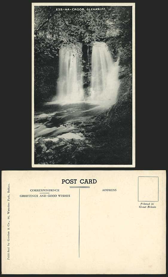 Antrim Old Postcard - GLENARIFF Ess-Na-Croob Waterfalls