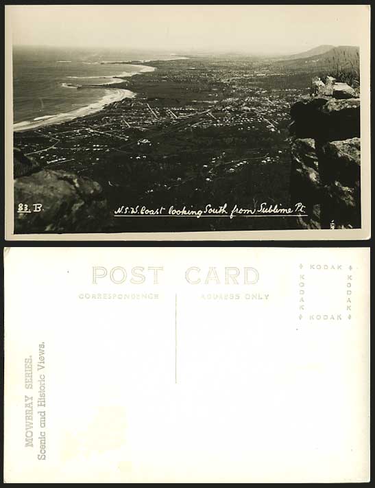Australia Old RP Postcard N.S.W. Coast from Sublime Pt.