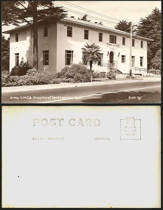 ARMY Y.M.C.A. Old Postcard PRESIDIO San Francisco Calif