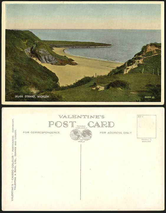 Ireland Old Colour Postcard SILVER STRAND Beach Wicklow