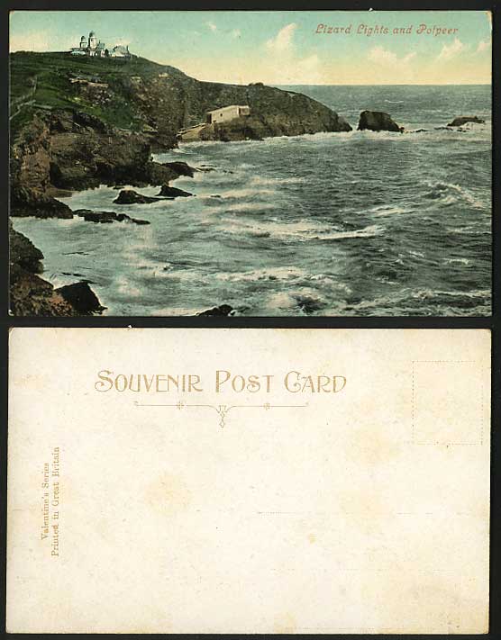 Cornwall Old Postcard Lizard Lights, Polpeer LIGHTHOUSE