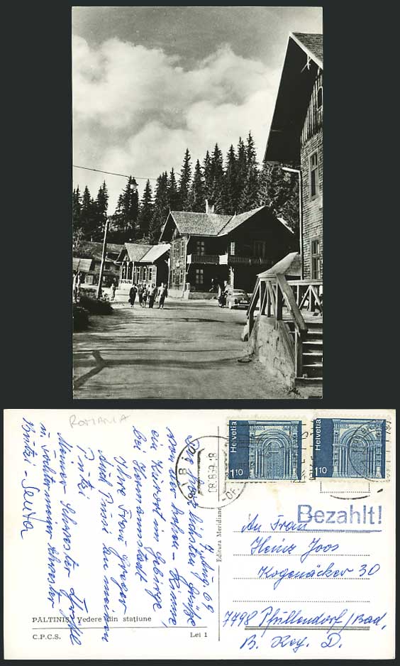Romania 1969 Old Postcard PALTINIS Vedere din Statiune
