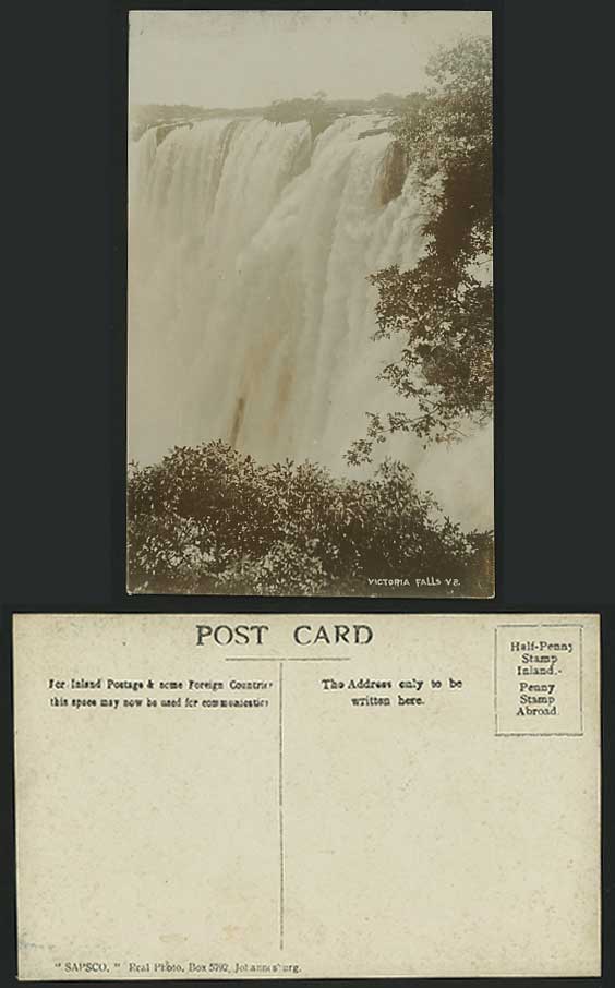Rhodesia Old R.P. Postcard - VICTORIA FALLS Waterfalls