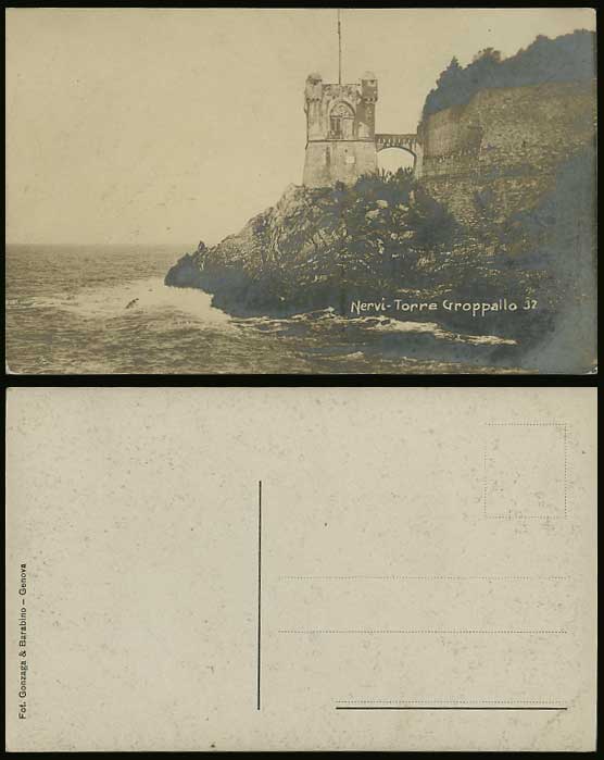 Italy Old R.P. Postcard NERVI - Torre Groppallo - Tower