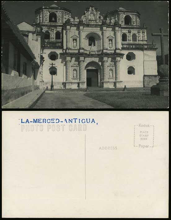 Guatemala Old R.P. Postcard LA MERCED CHURCH - ANTIGUA