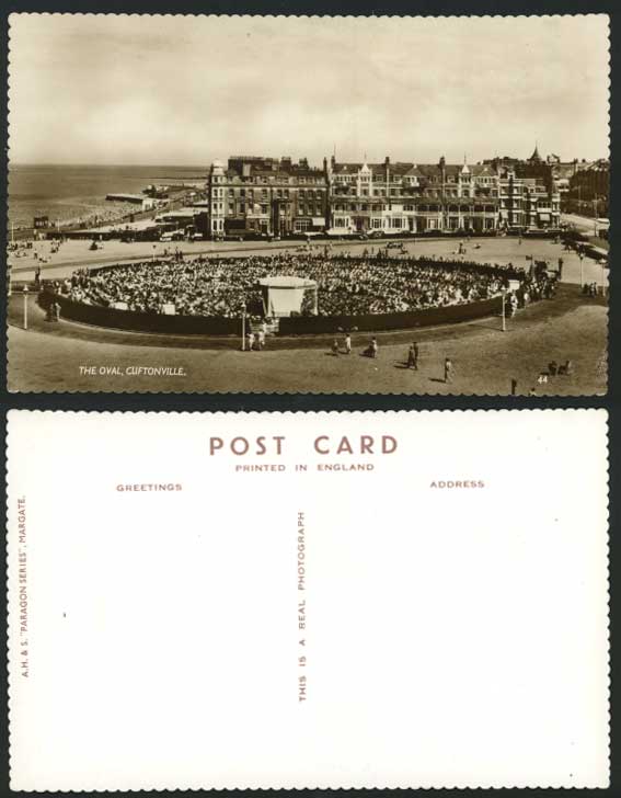 CLIFTONVILLE - THE OVAL Kent Old R.P. Postcard Concert