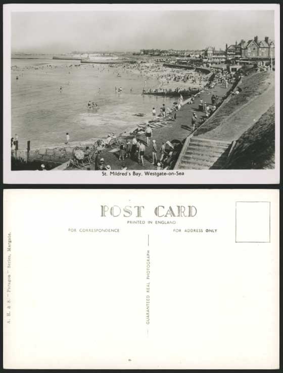 ST. MILDRED'S BAY Beach WESTGATE-ON-SEA Old RP Postcard