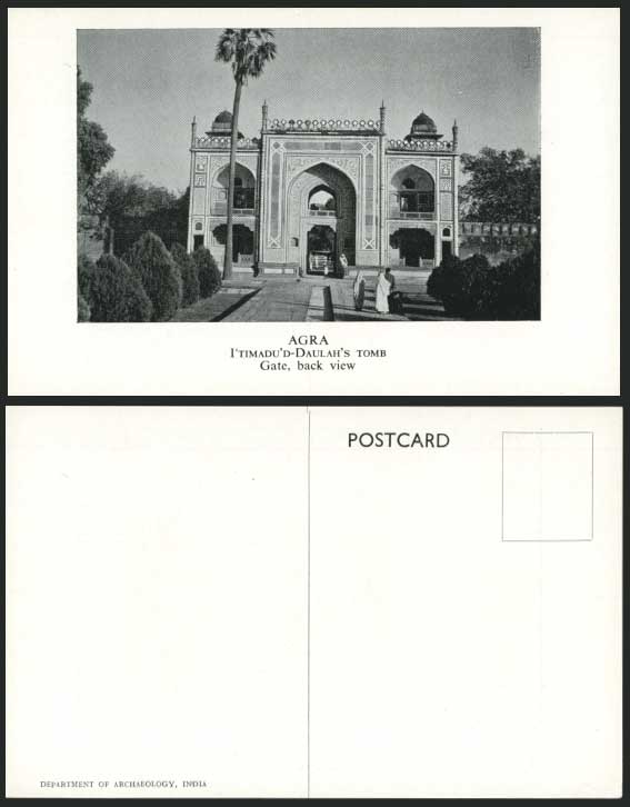 India Old Postcard I'timadu'd-Daulah's Tomb Gate - AGRA