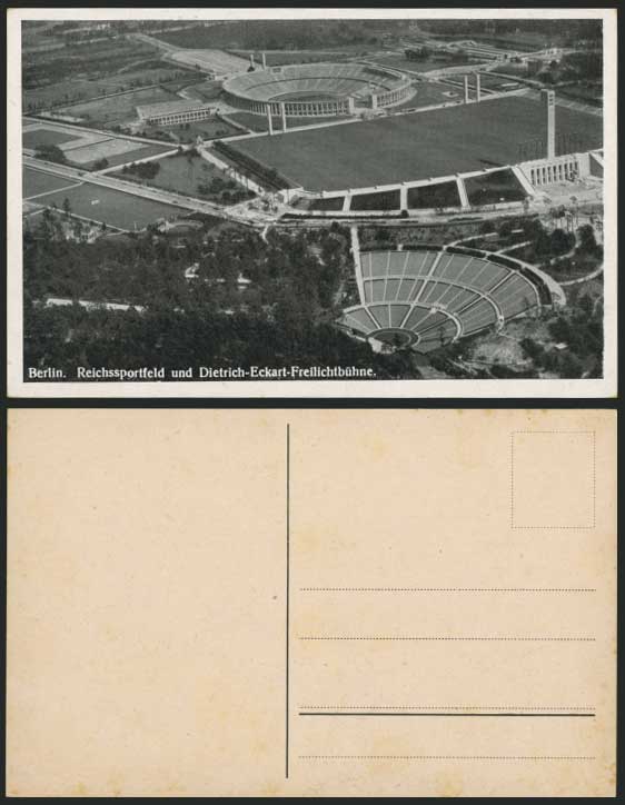 BERLIN Old Postcard Reichssportfeld Stadium, DE Theatre