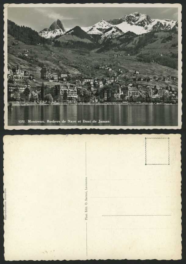 MONTREUX Old Postcard ROCHERS DE NAYE et Dent de Jaman