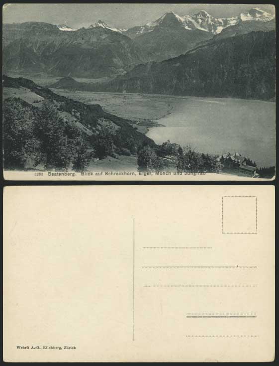 Swiss Old Postcard BEATENBERG Eiger, Monch und Jungfrau