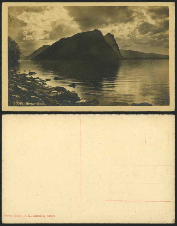 Swiss Old Postcard BURGENSTOCK Mountains Rocks Panorama