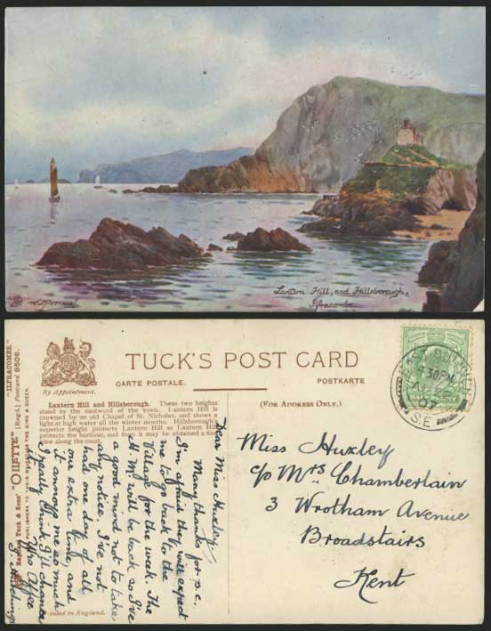 Ilfracombe Lantern Hill Hillsborough 1907 Old Postcard