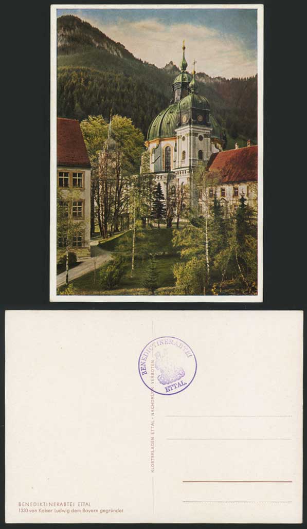 Benediktinerabtei Ettal Basilika K. Ludwig Old Postcard
