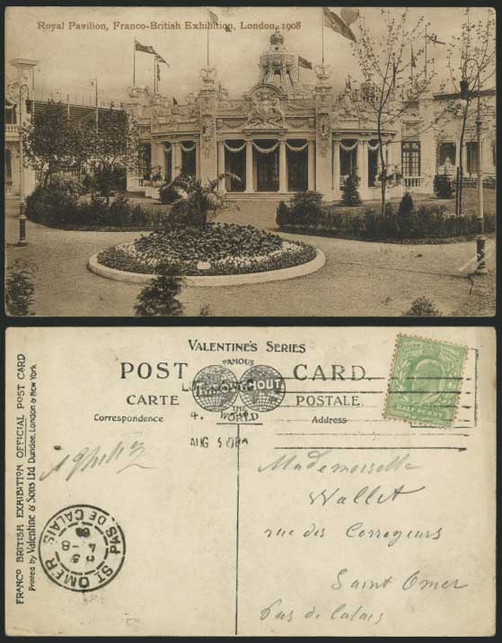 Franco-British Exhibition 1908 Postcard ROYAL PAVILION