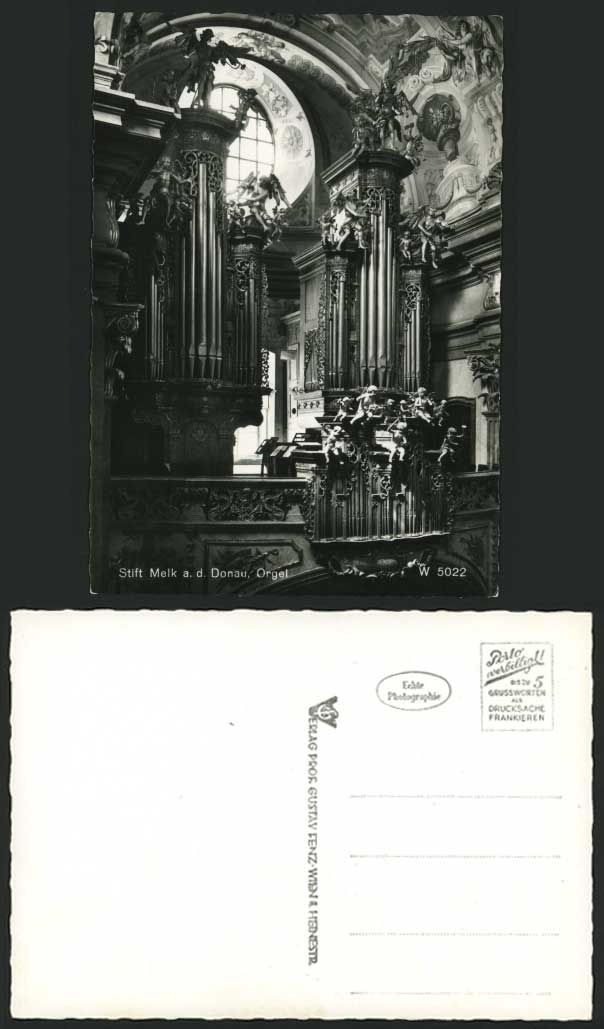 Stift Melk a.d. Donau Orgel Old RP Postcard Pipe Organs