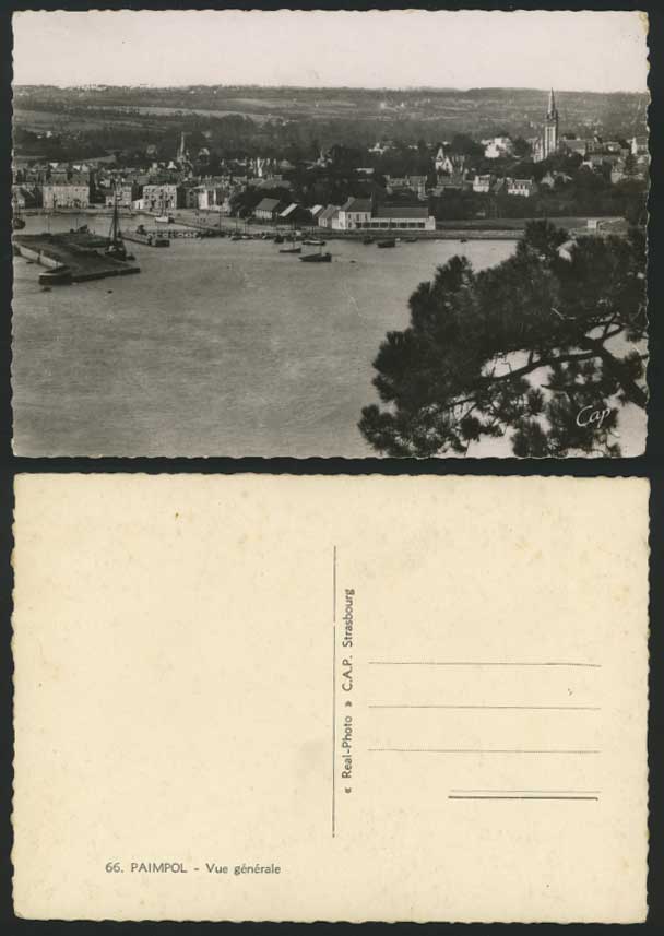 France Old Postcard PAIMPOL Harbour, Boats General View