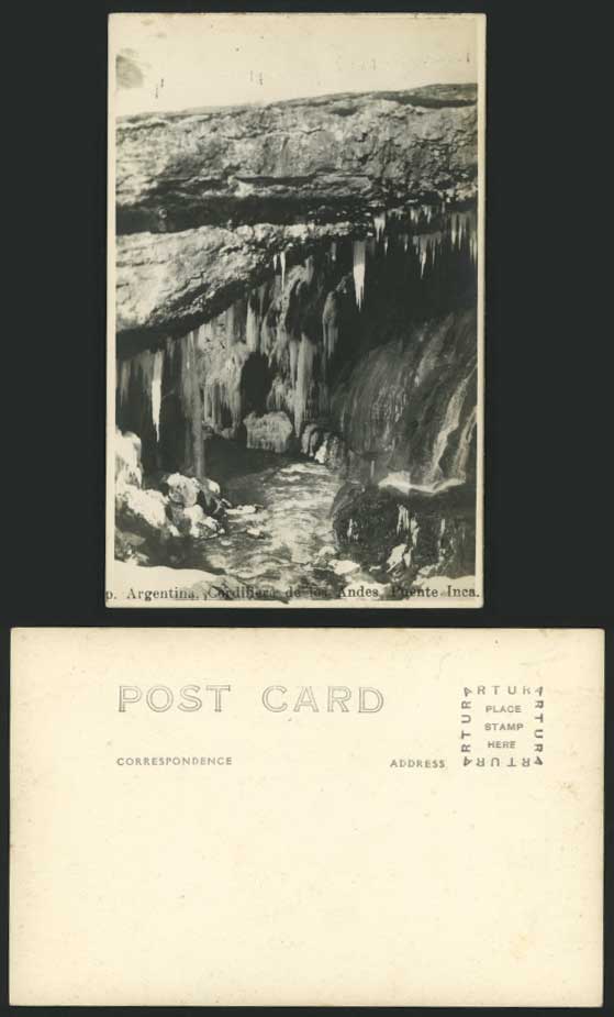 Argentina Old Postcard Cordillera de Andes, PUENTE INCA
