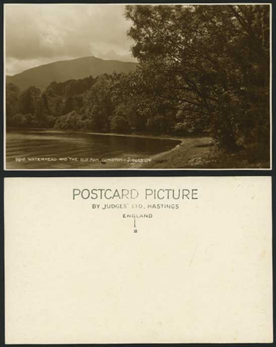 Waterhead & THE OLD MAN, CONISTON Vintage R.P. Postcard