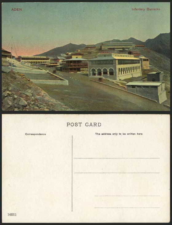 ADEN Yemen Old Postcard The Infantery Barracks Military