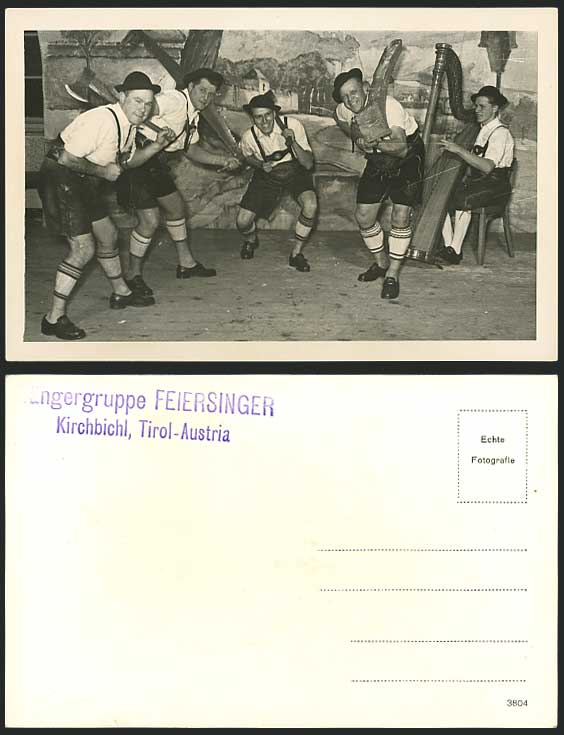 Tirol Old Postcard Sangergruppe Feiersinger Kirchbichl