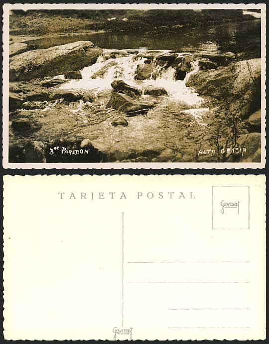 Argentina Old RP Postcard ALTA GRACIA 3er Paredon Falls