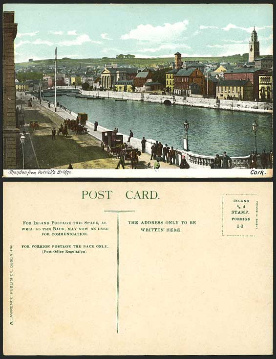 Ireland Old Postcard Cork St. Patrick's Bridge, SHANDON