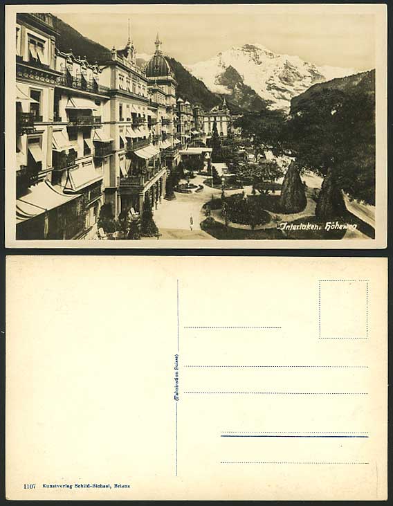Swiss Old RP Postcard INTERLAKEN Jungfraujoch Hoeheweg