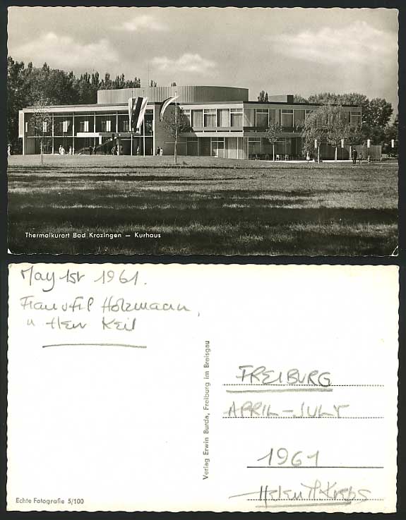 Thermalkurort Bad Krozingen - Kurhaus 1961 Old Postcard