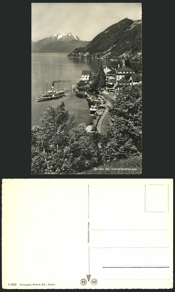 Swiss Old Postcard GERSAU - Vierwaldstaettersee Steamer