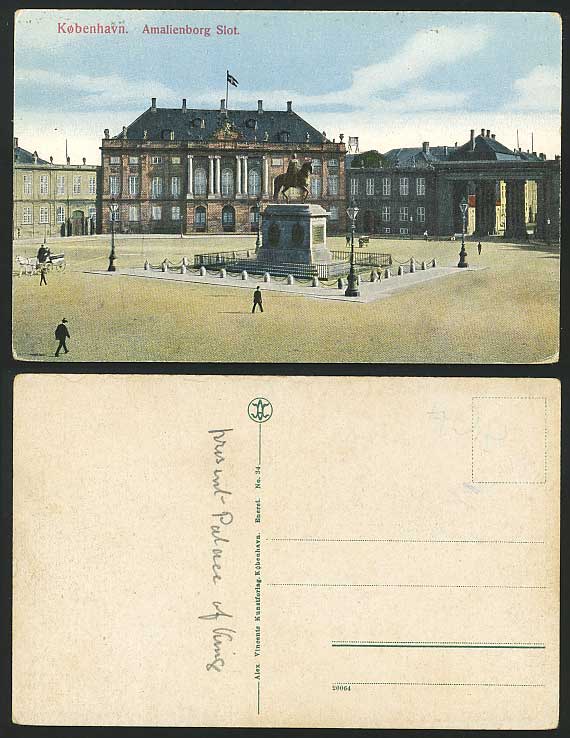 COPENHAGEN - Old Postcard Kobenhavn - Amalienborg Slot