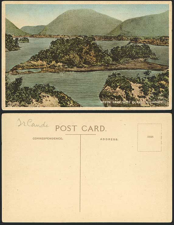 Ireland Old Postcard Upper Lake with Islands, Killarney