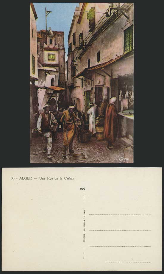 Algeria Old Postcard Alger Street Scene - Rue de Casbah