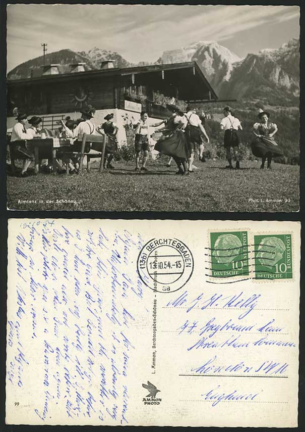 Almtanz Schonau Schoenau Dancers 1954 Old R.P. Postcard