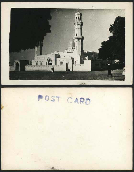 Africa Old Real Photogrpah Postcard Mosque Street Scene