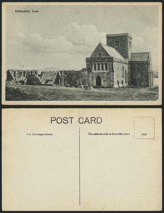 Argyll and Bute Scotland - Cathedral, IONA Old Postcard Inner Hebrides