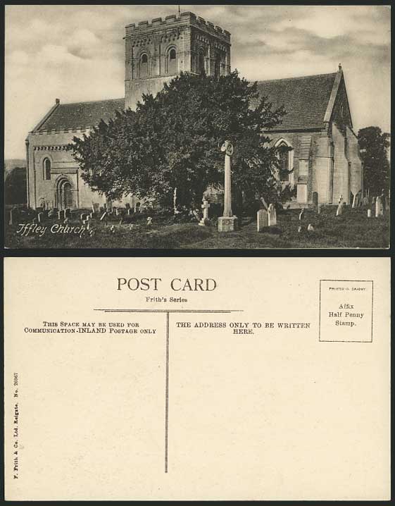 IFFLEY CHURCH Churchyard Tombs Old Postcard Oxfordshire