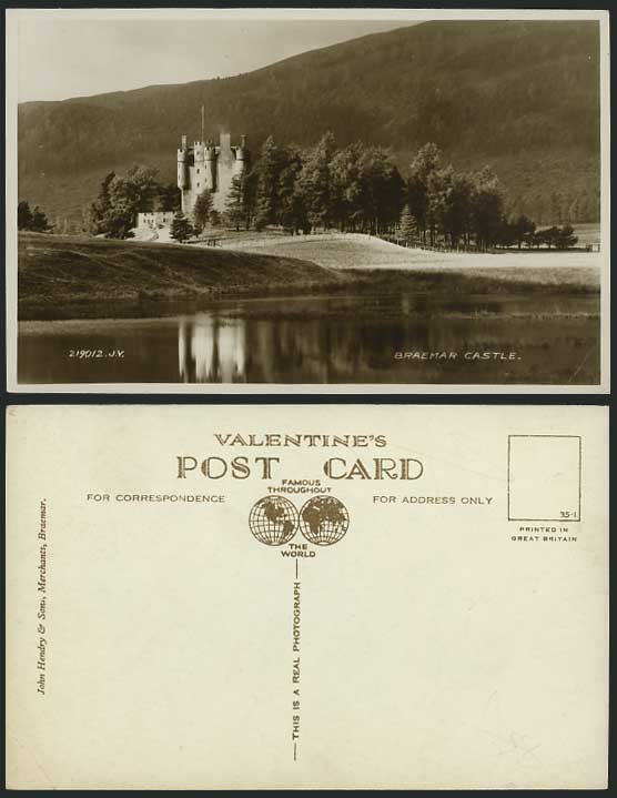 Aberdeenshire Scotland Old R.P. Postcard BRAEMAR CASTLE