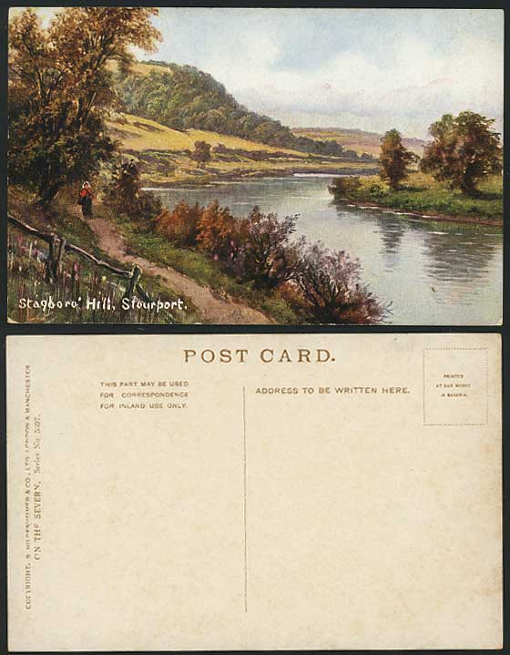STOURPORT Stagborough Hill on Severn River Old Postcard