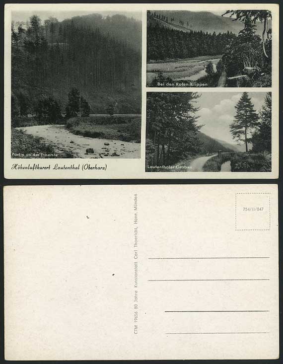 Oberharz Old Postcard Hoehenluftkurort Lautenthal River