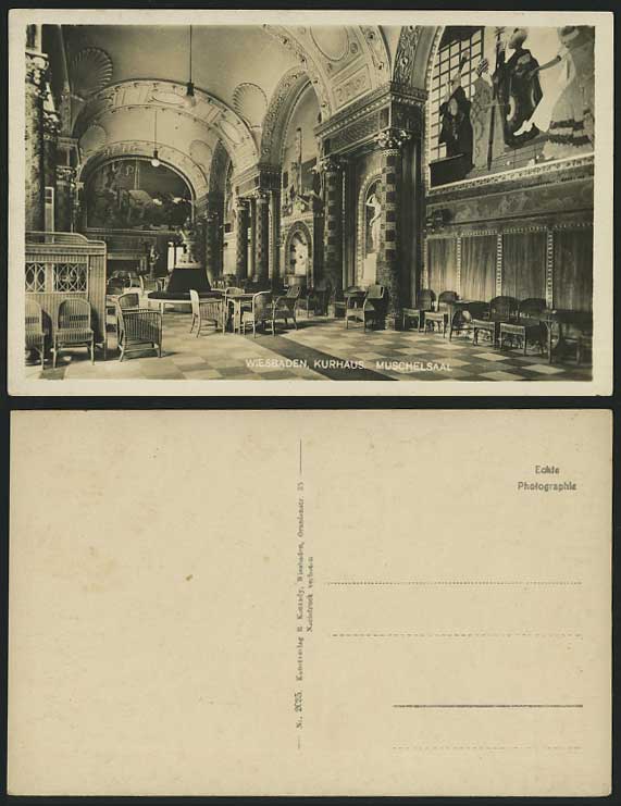 WIESBADEN KURHAUS Muschelsaal - Music Hall Old Postcard