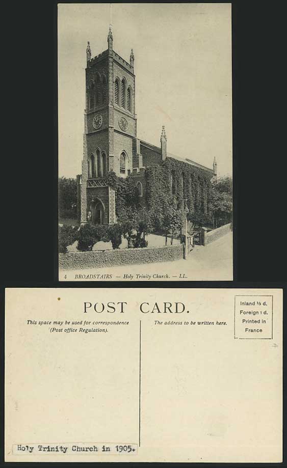 Broadstairs L.L.4 1905 Old Postcard Holy Trinity Church
