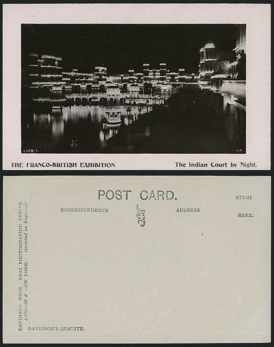 Franco British Exhibition Indian Court 1908 RP Postcard
