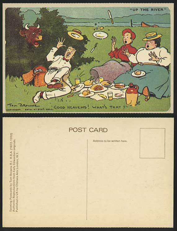 TOM B. BROWNE Old Postcard Good Heavens! What's That?