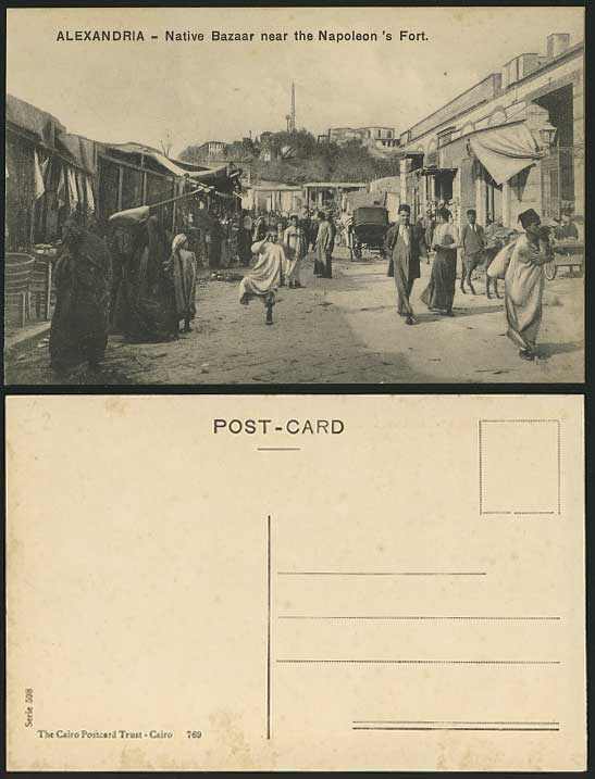 Alexandria Old Postcard Native Bazaar nr. Napoleon Fort