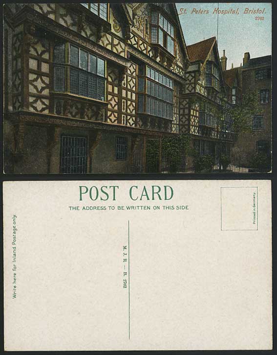 Bristol St. Peters Hospital Old Colour Postcard M.J.R.